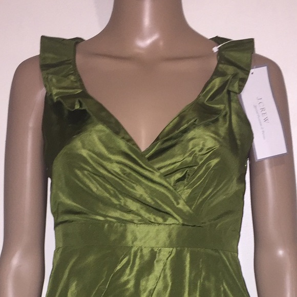 $250 J. Crew Metallic “Blakely” Dress Silk Taffeta - Picture 3 of 5